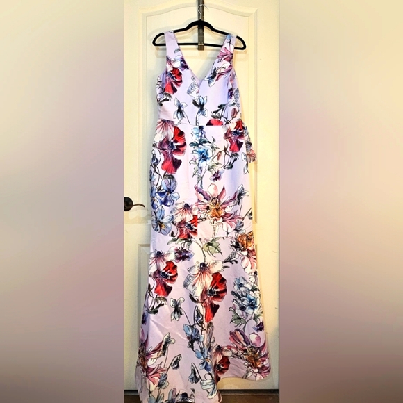 Parker Black Floral Dress, size 14, NWT - Picture 3 of 6
